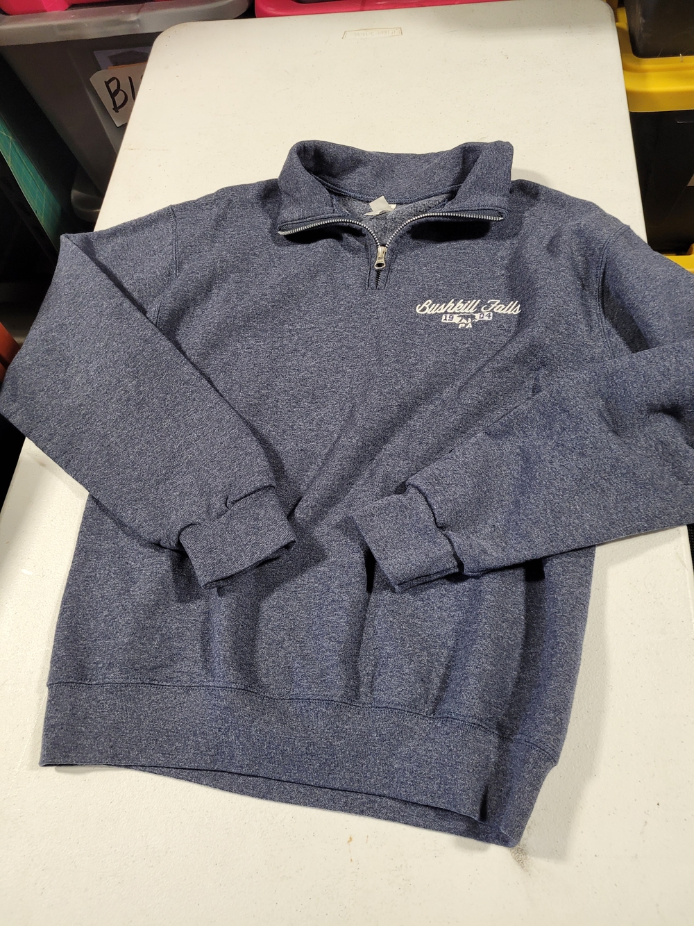 Jerzees Navy Heather Quarter-Zip Pullover
